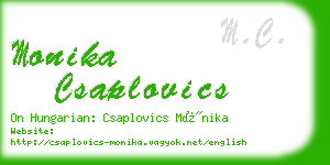 monika csaplovics business card